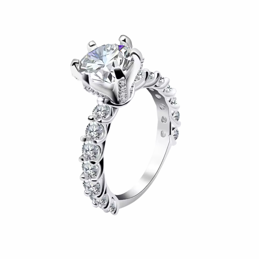 Fashion Adjustable Women's Moissanite & Zircon Ring